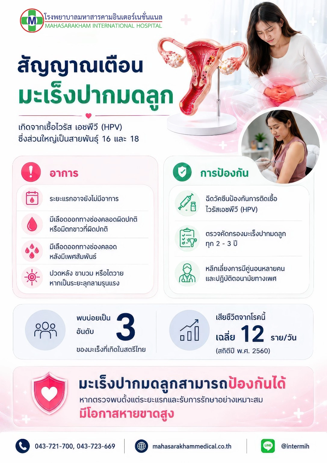 สัญญาณเตือนมะเร็งปากมดลูก